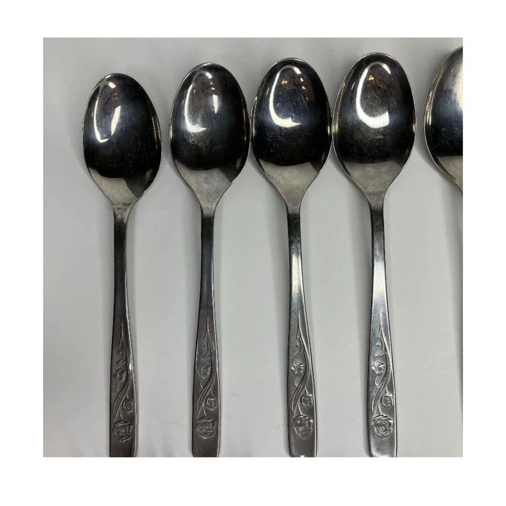 12 Pc Set Firth Stainless England 6 Cake Spoons & 6 Cake Forks by John Mason